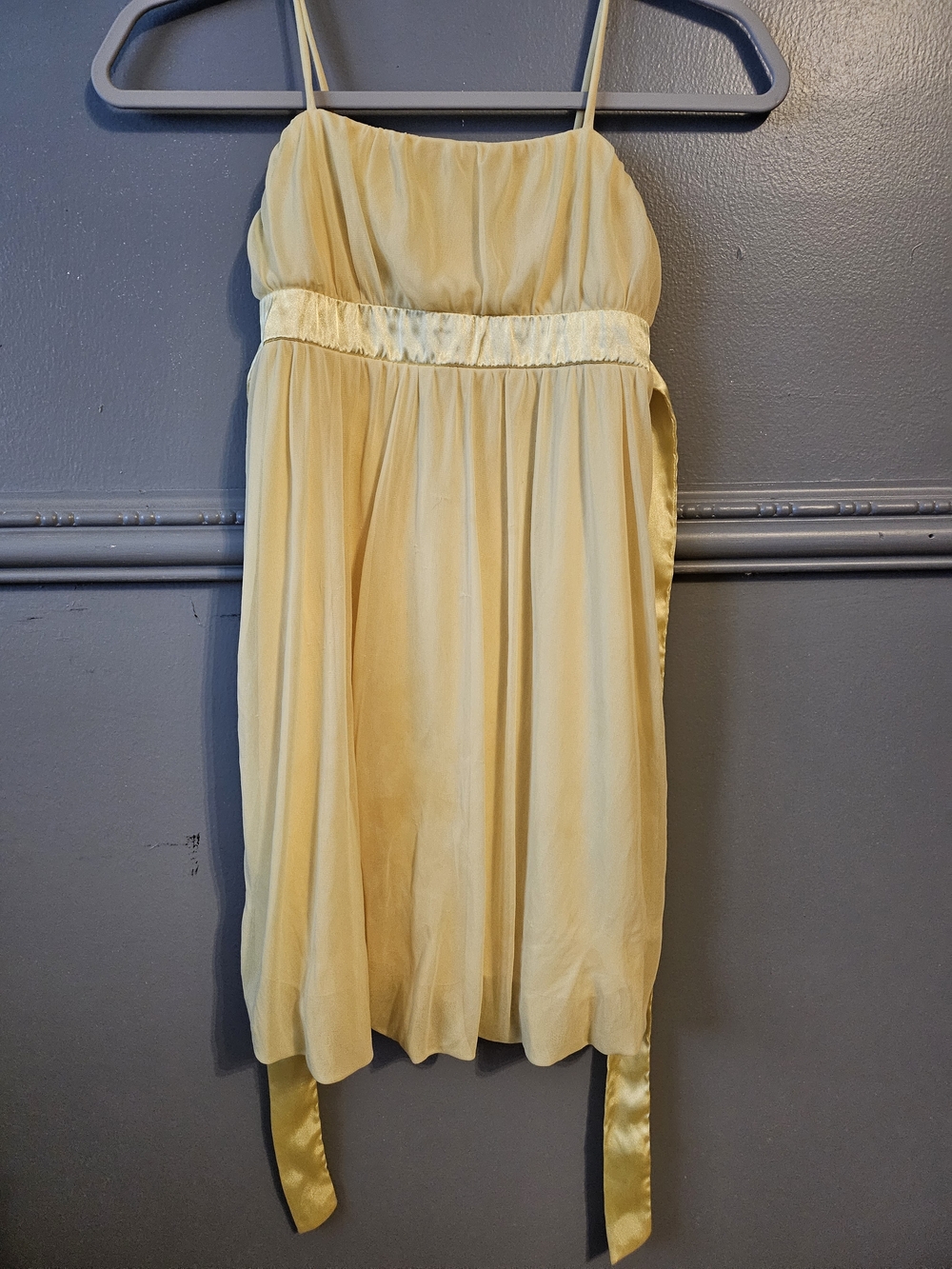 Soft Yellow Babydoll Dress | Empire Waist | Spring/Summer | Size 10